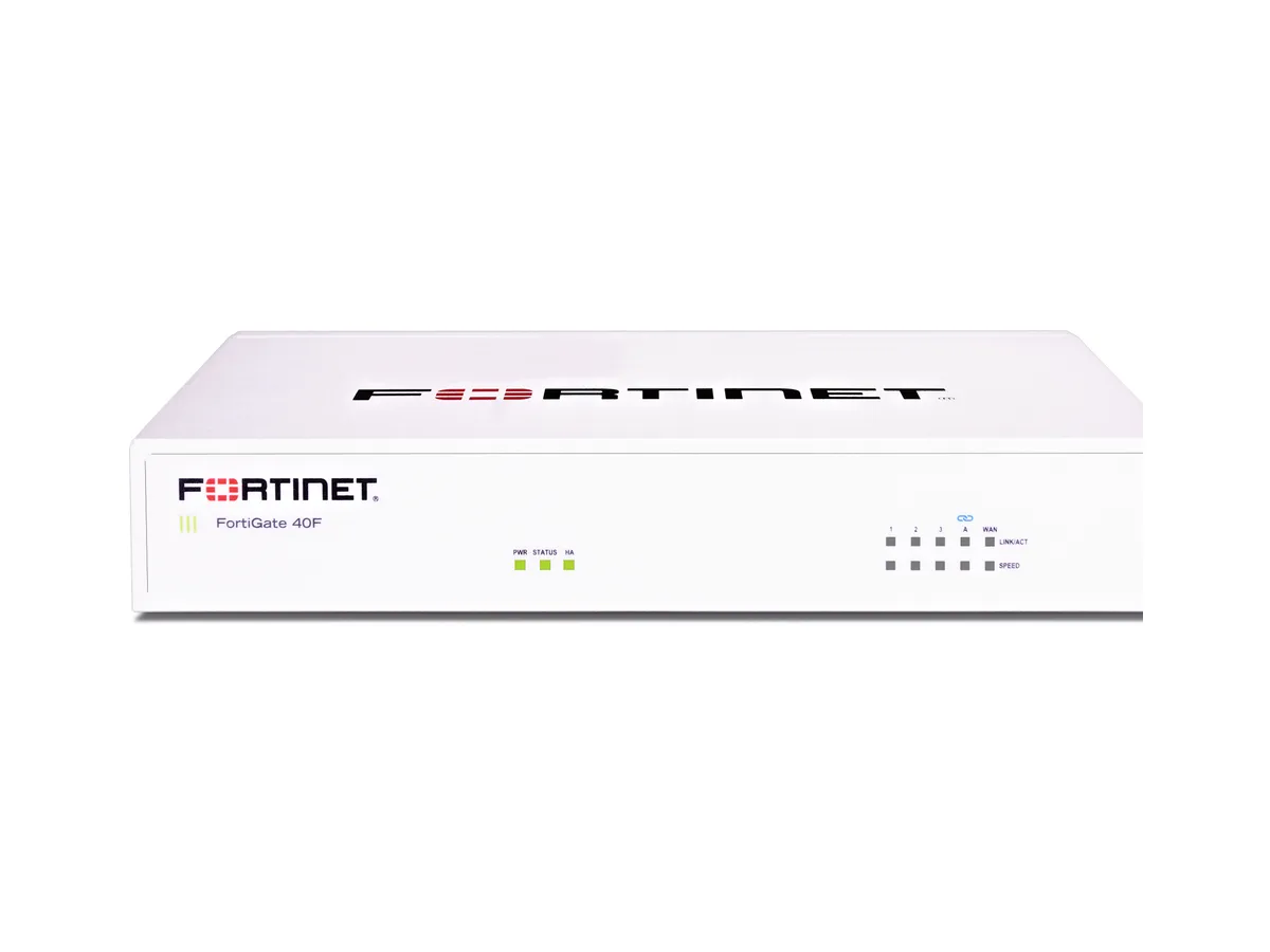 FortiGate 40F manufacturer series of devices external reference chart; not based on actual ports, SSD and power supply configurations