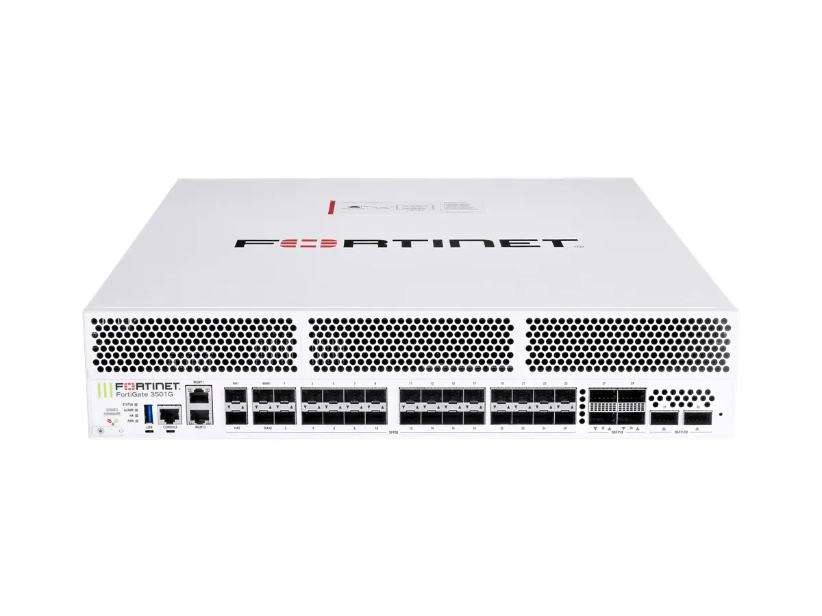 FortiGate 3500G manufacturer series equipment lookup reference chart; not based on actual ports, SSD and power supply configuration
