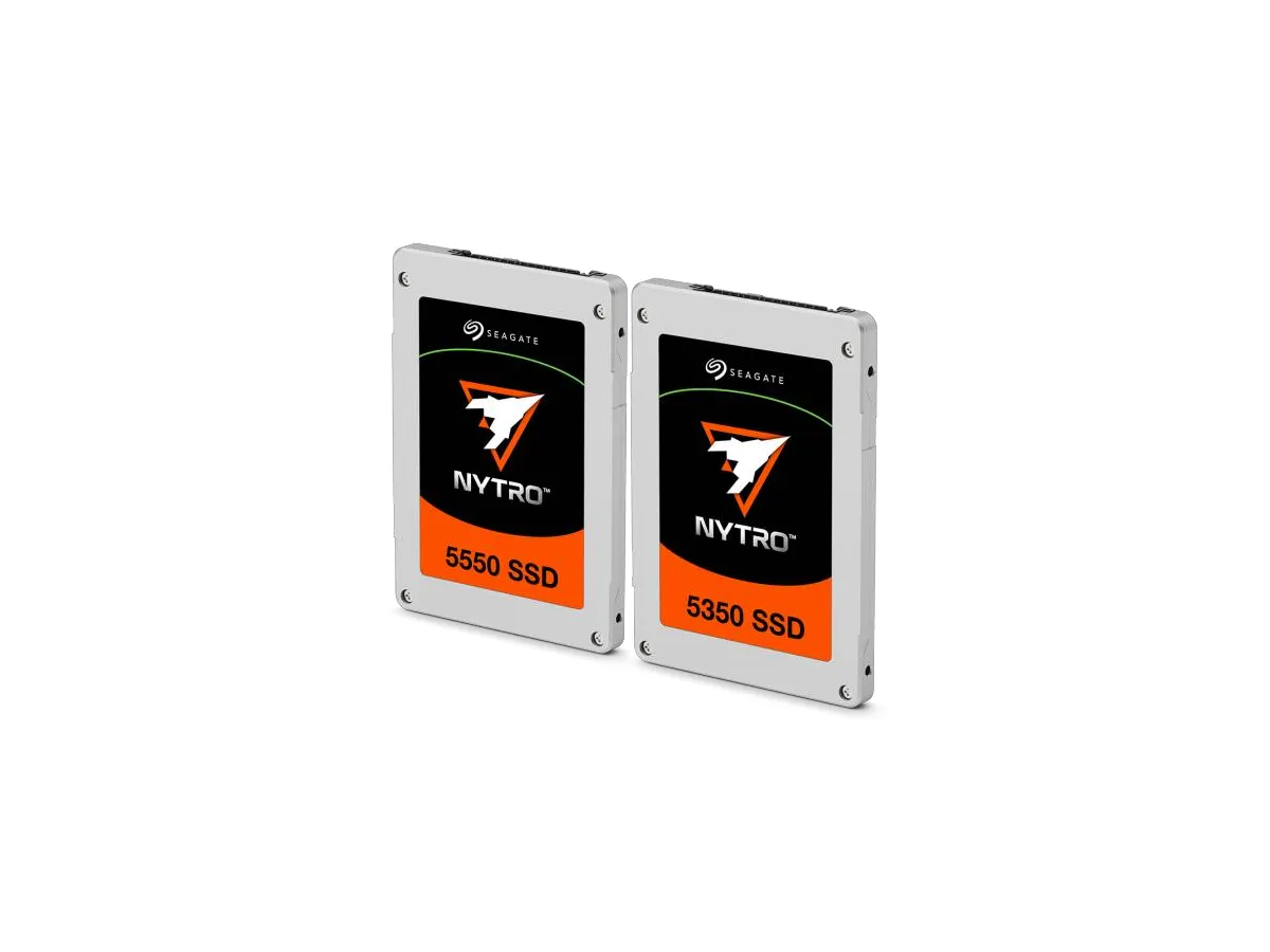 Seagate Nytro 5350/5550 Official series reference chart; capacity, thickness and ports as specified by model