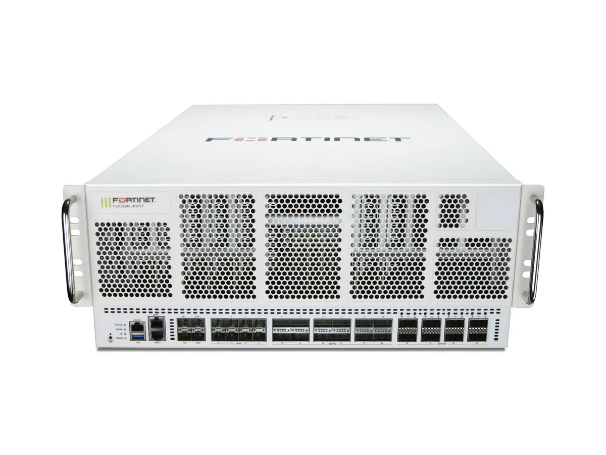 FortiGate 4800F manufacturer series of devices external reference chart; not based on actual ports, SSD and power supply configurations