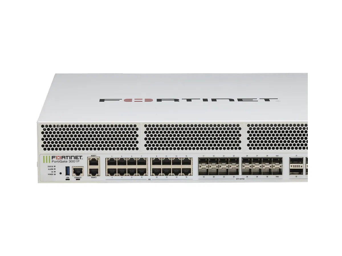 FortiGate 3000F manufacturer series of devices external reference chart; not based on actual ports, SSD and power supply configuration