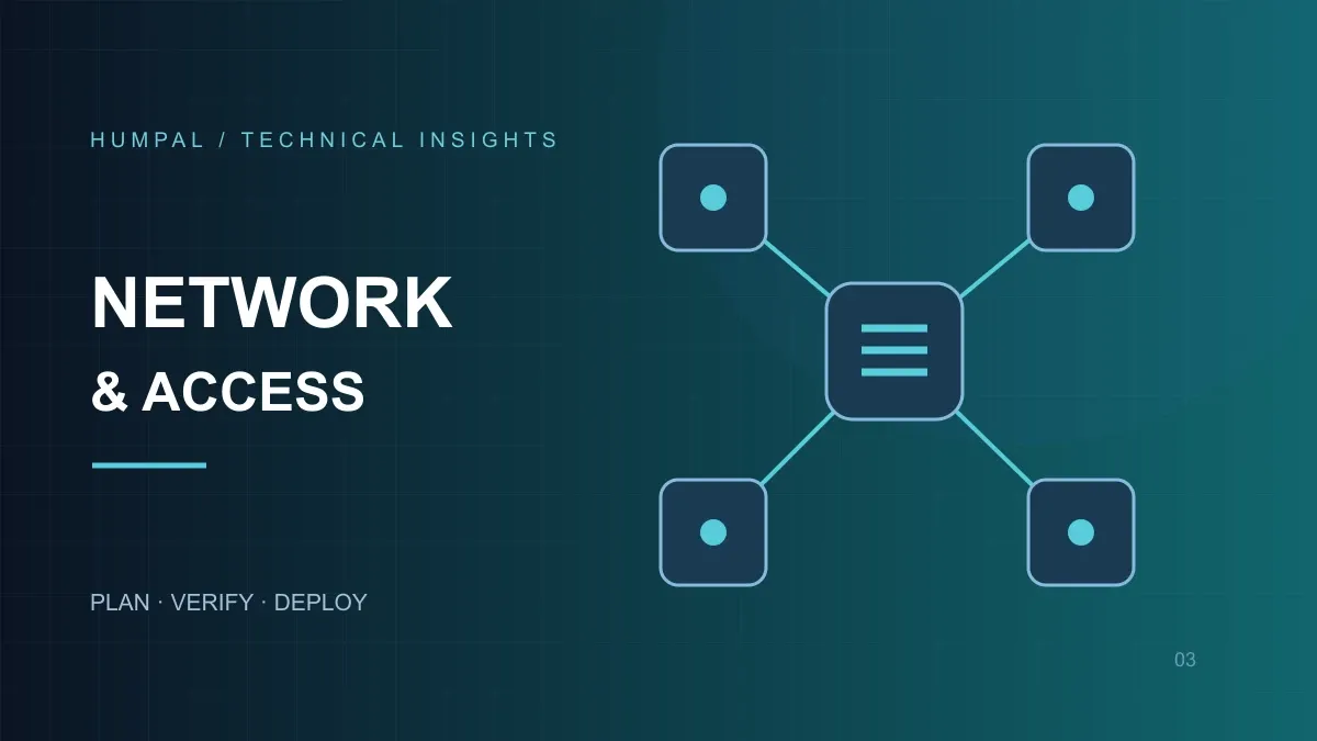 Networking and Security — conceptual infrastructure illustration by Humpal