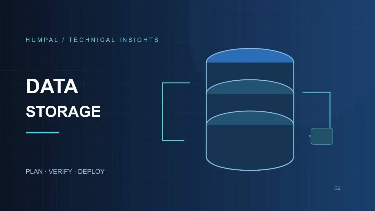 Storage and Data — conceptual infrastructure illustration by Humpal